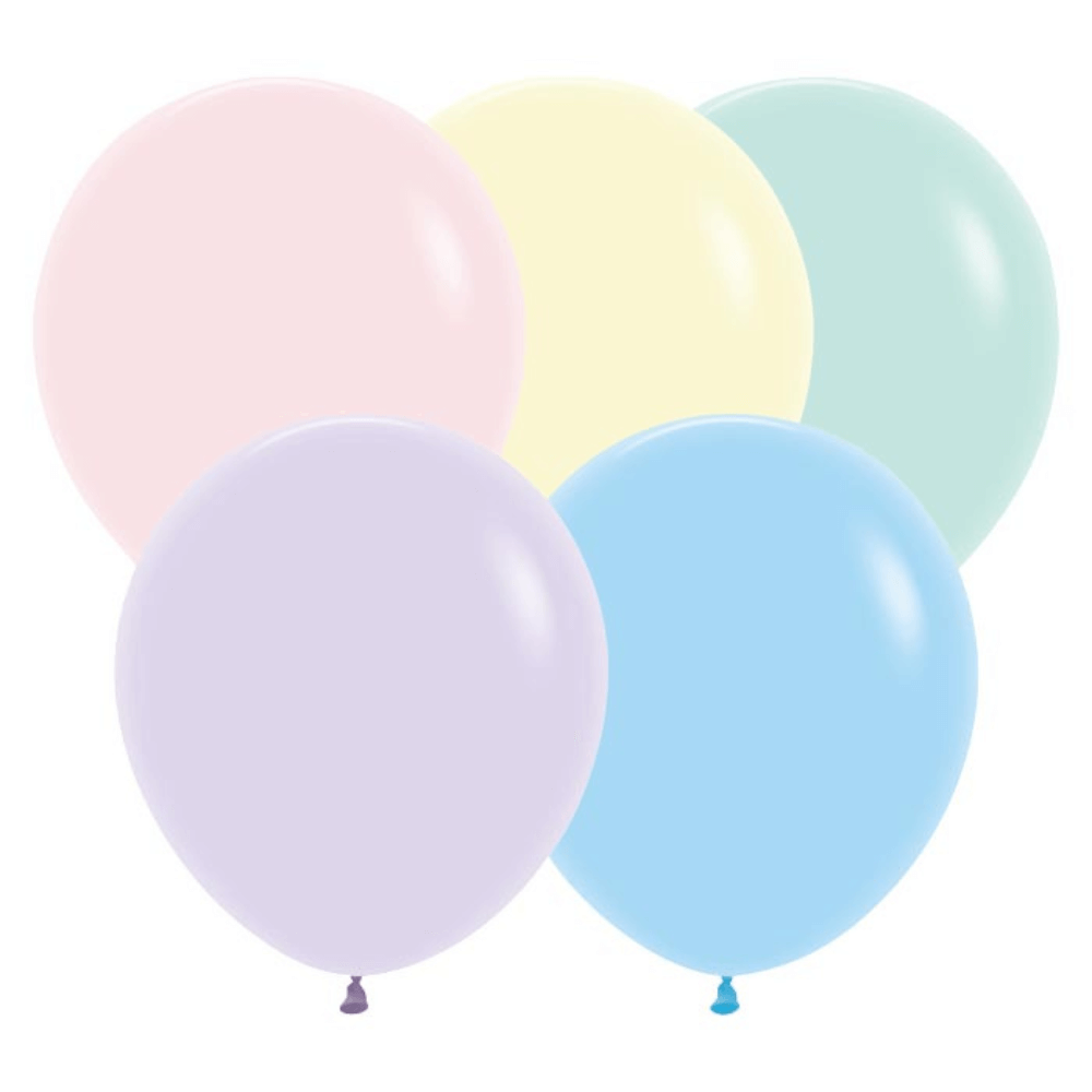 Pastel Matte Assortment Latex Balloon 25ct, 18"