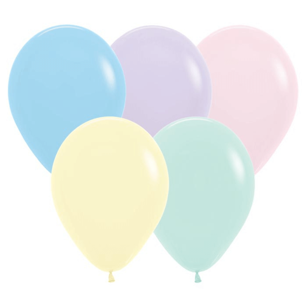 Pastel Matte Assortment Latex Balloon 100ct, 5" 