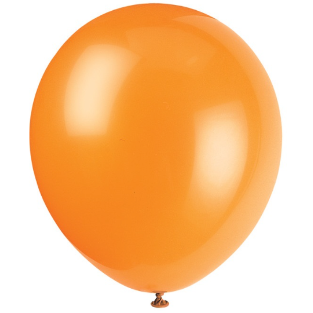 12" Latex Balloons  10ct - Pumpkin Orange