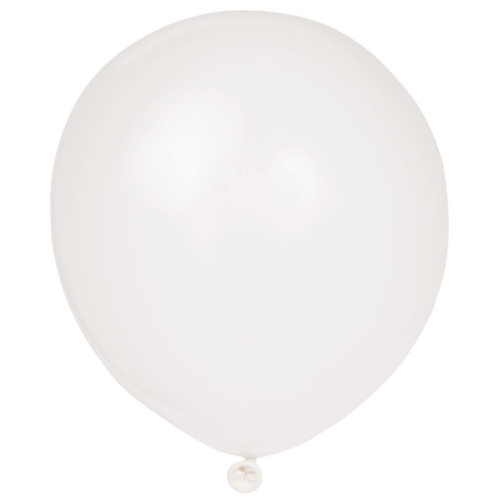12" Latex Balloons, 10ct - White Ball