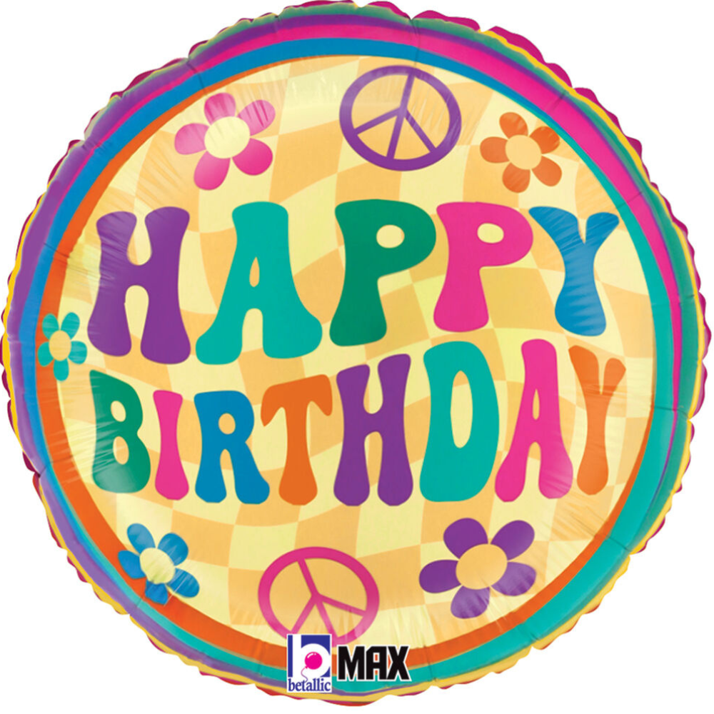 18" Groovy Birthday Daisies