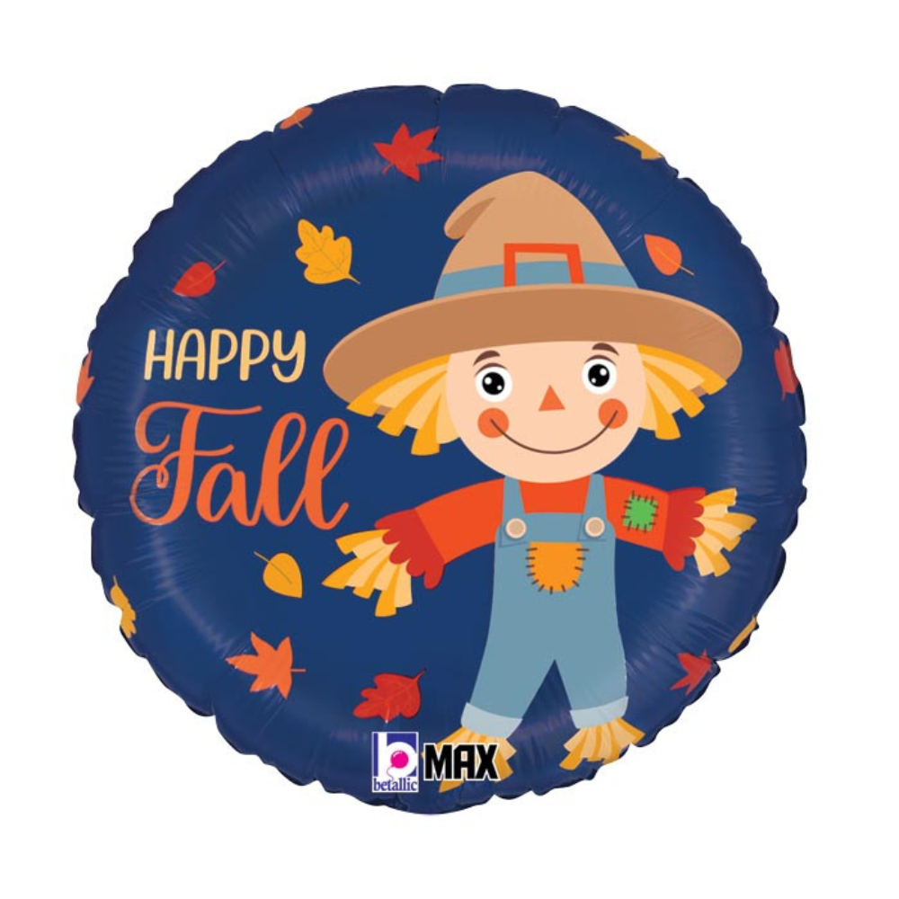 18" FAL HAPPY FALL CUTE SCARECROW LEAVES