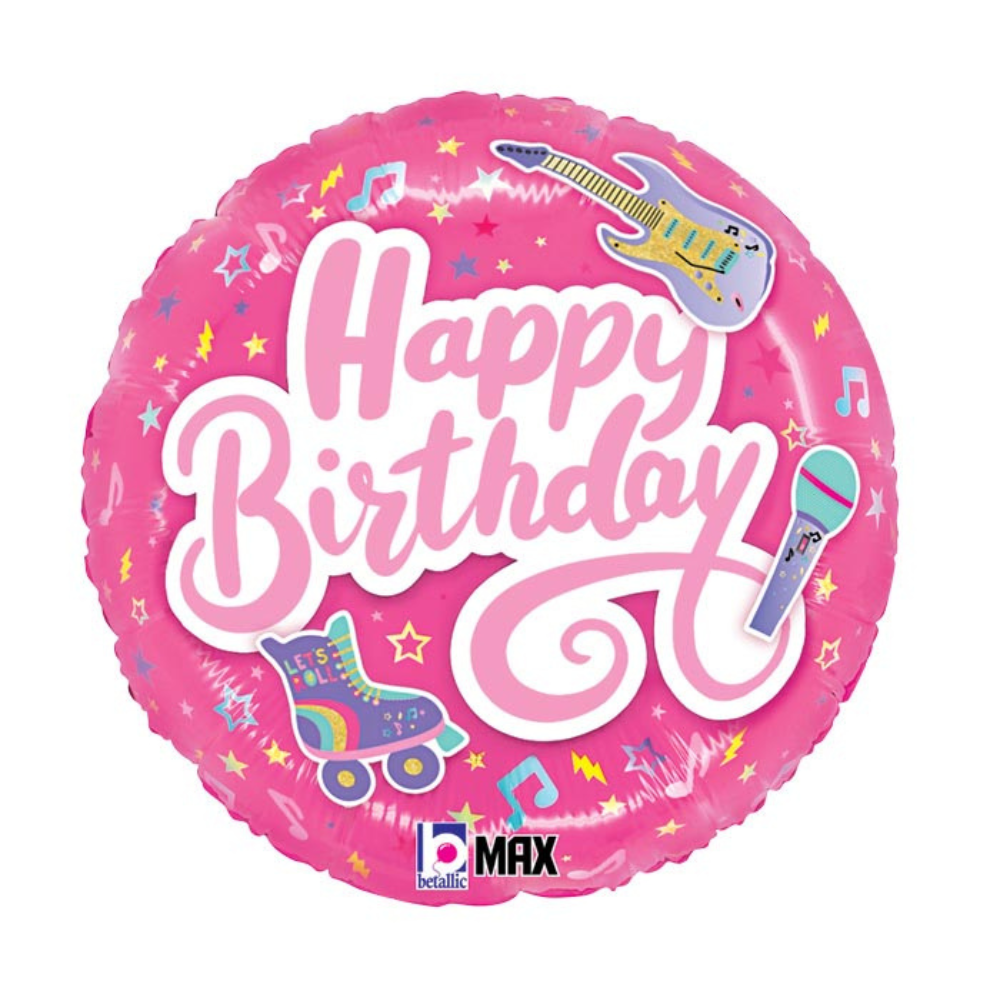 18" PKG TOTALLY AWESOME PINK BIRTHDAY