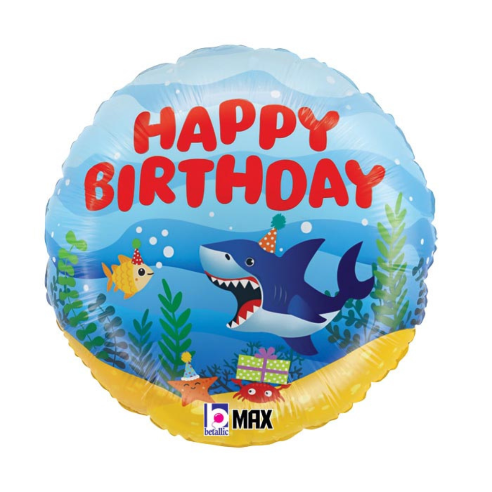 18" PKG HBD OCEAN PARTY BIRTHDAY ROUND