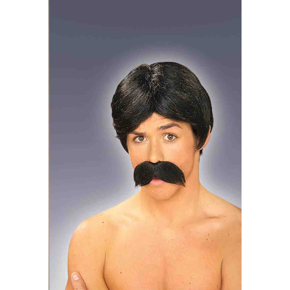 Burt Wig & Moustache-Black