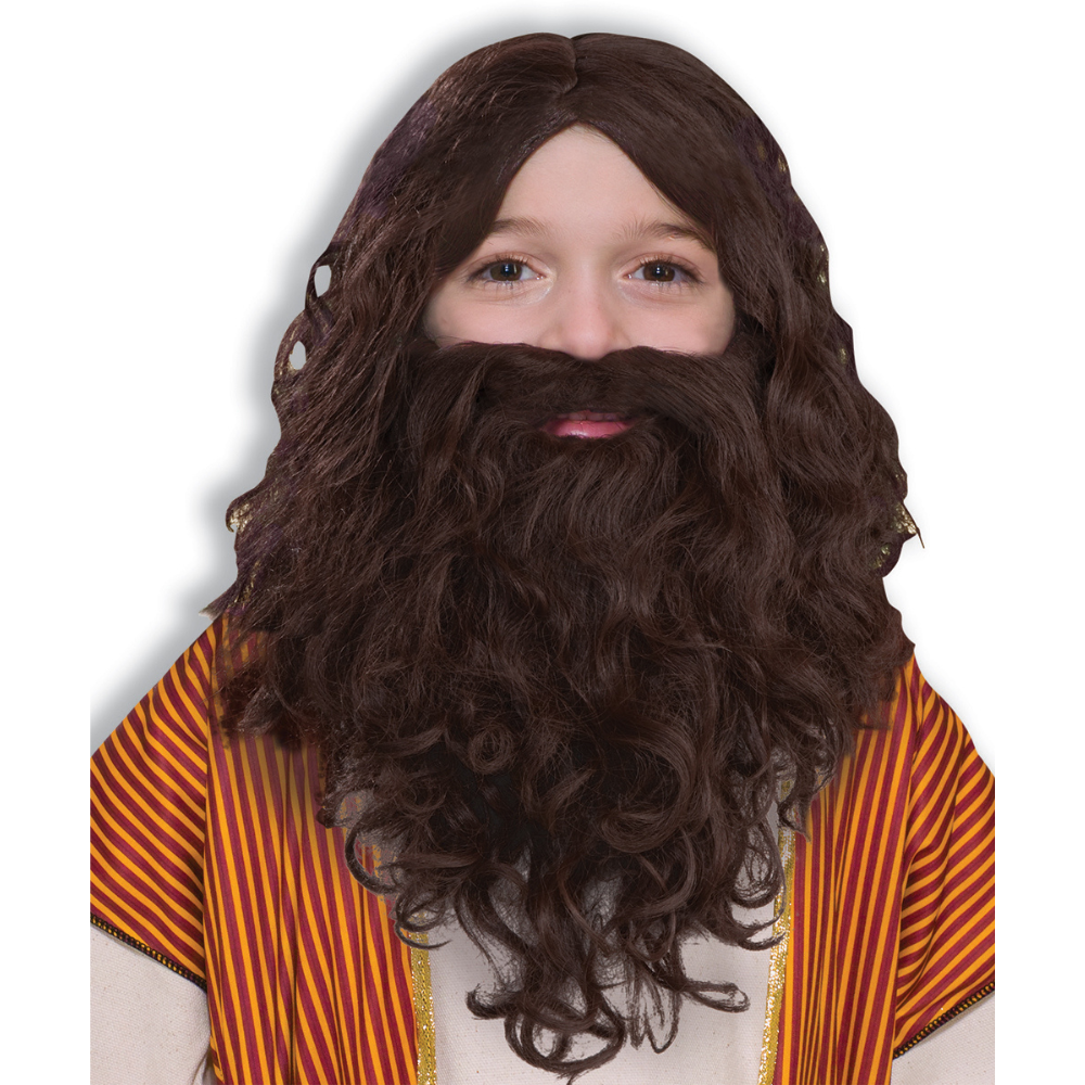 Biblical Wig & Beard Brown-Child