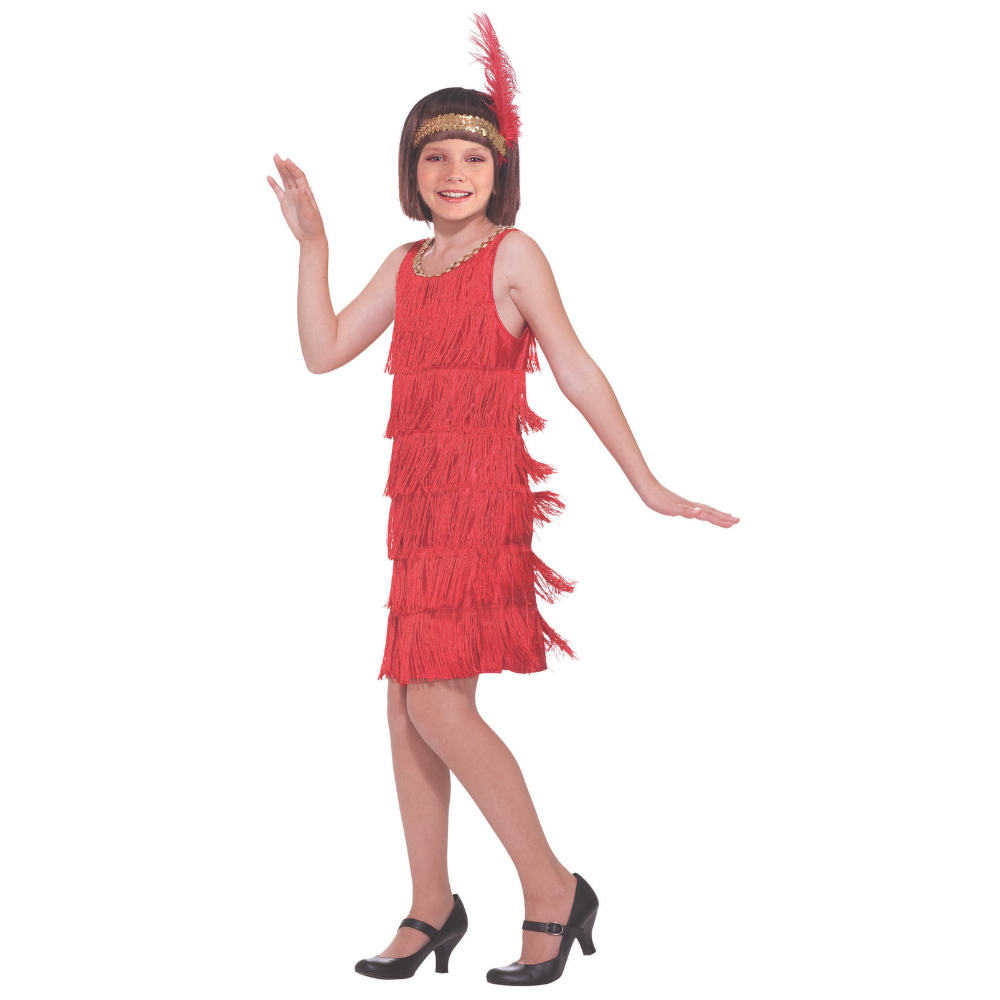 Red Flapper Kids Costume