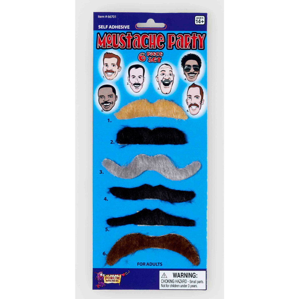 Moustache Party Set 6 Pieces