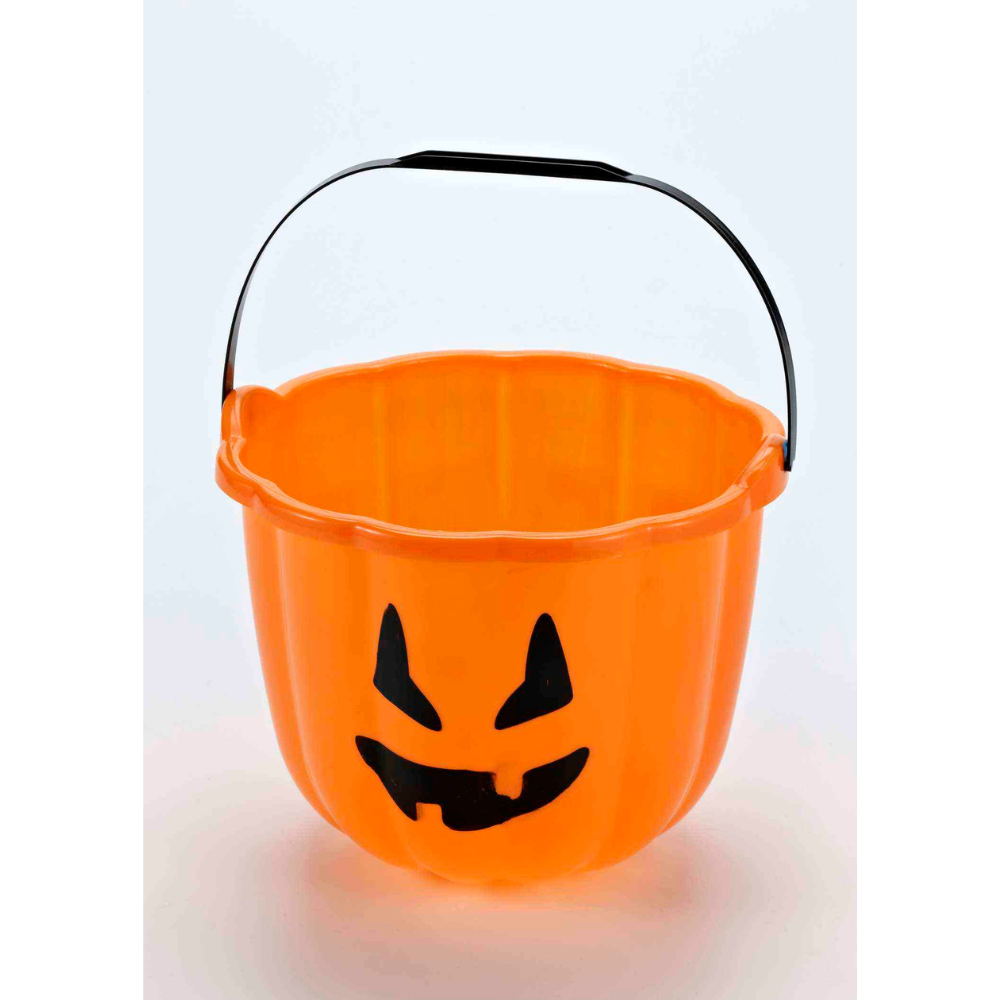 Pumpkin Pail With Handle-Orange