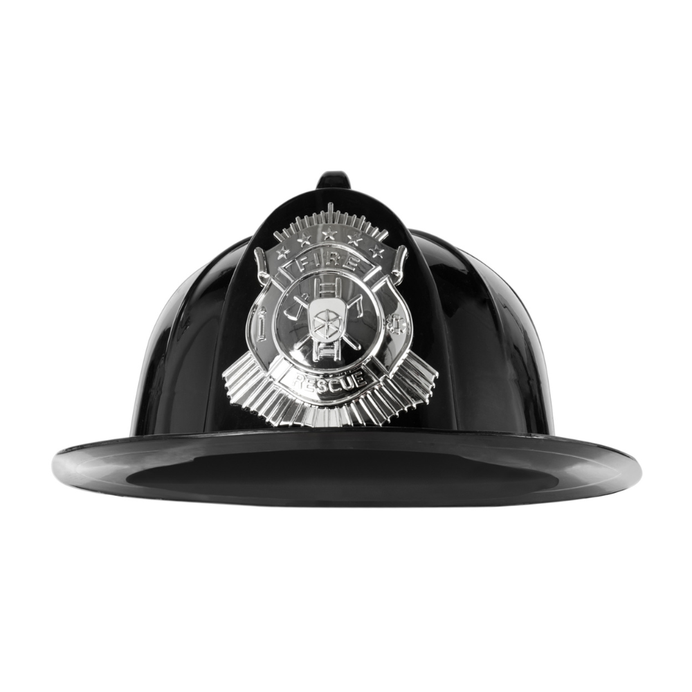 Deluxe Fireman's Helmet-Black