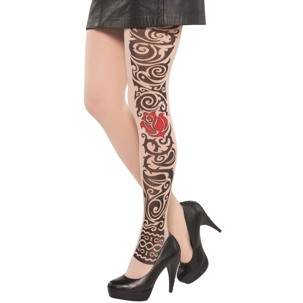 Kostümzubehr Strumpfhose Tattoos Farbe