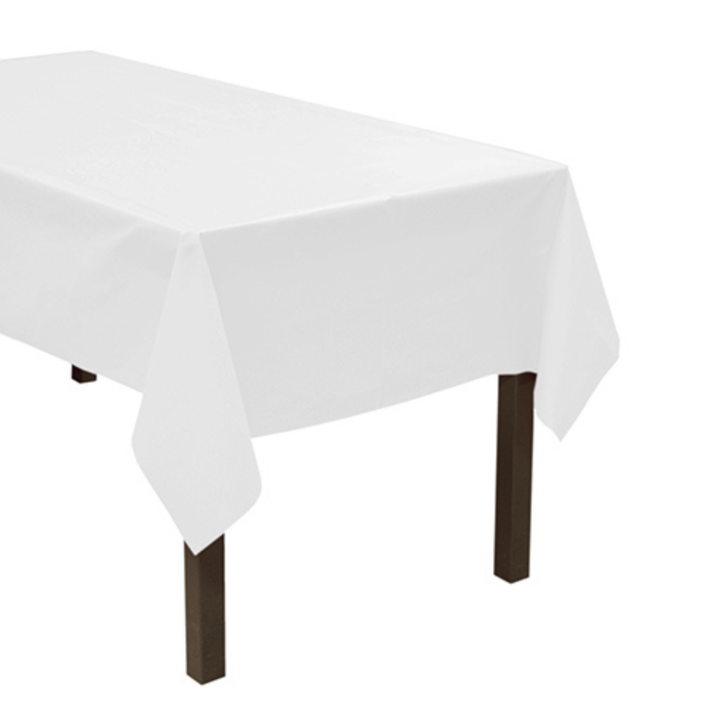 54″ x 108″ RECTANGULAR TABLE COVERS – WHITE