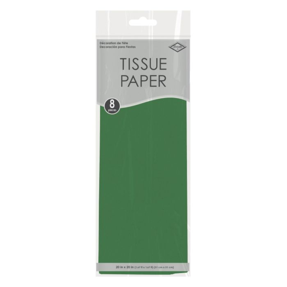 Green Tissue Paper Sheets - 8pcs