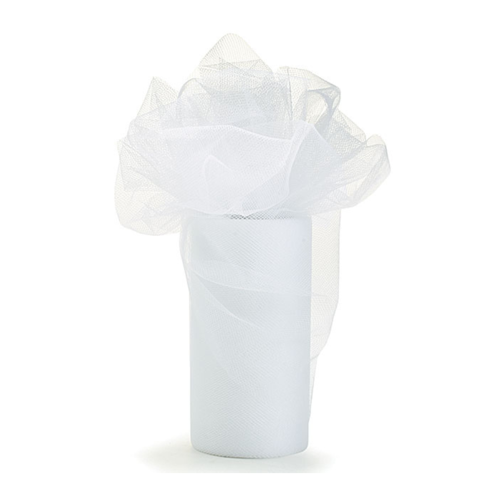 TULLE 5 3/4"X25YD WHITE