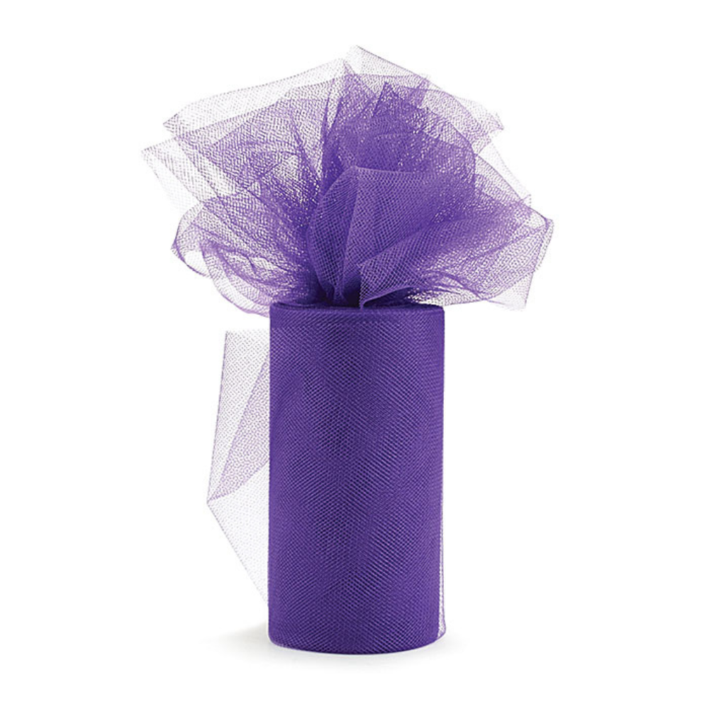 TULLE 5 3/4"X25YD PURPLE
