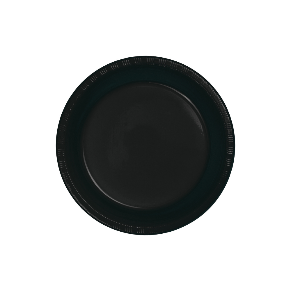 Black Velvet Plastic Banquet Plates