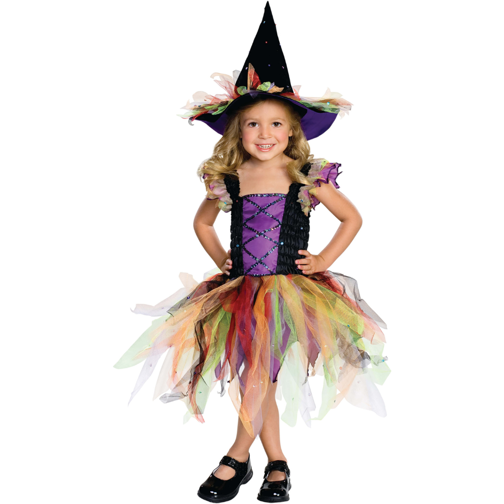 Girls Glitter Witch Costume