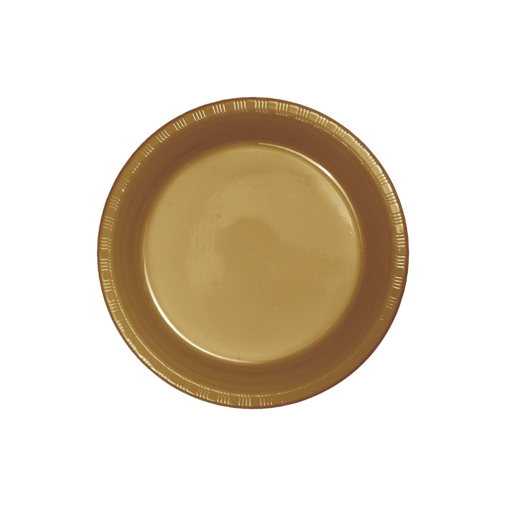 Glittering Gold Plastic Banquet Plates