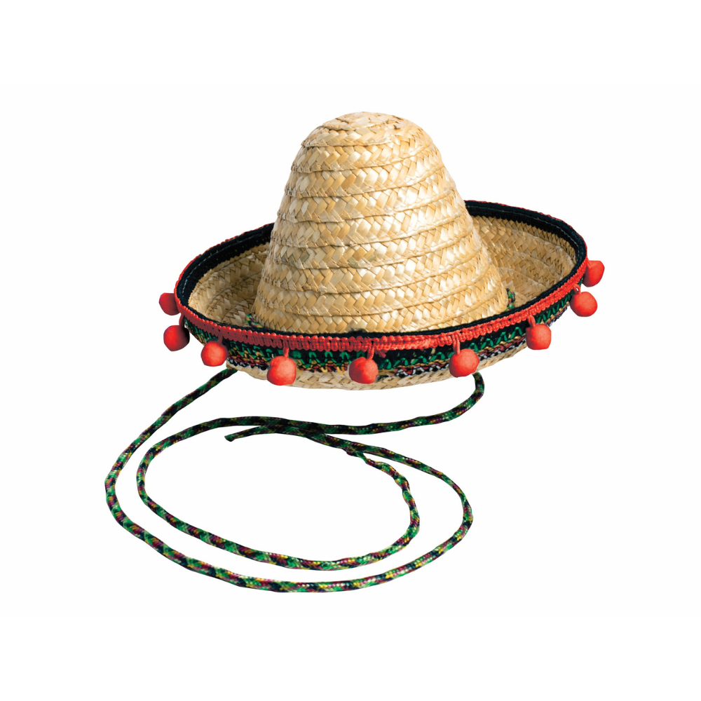 Sombrero Headband With Pom Poms