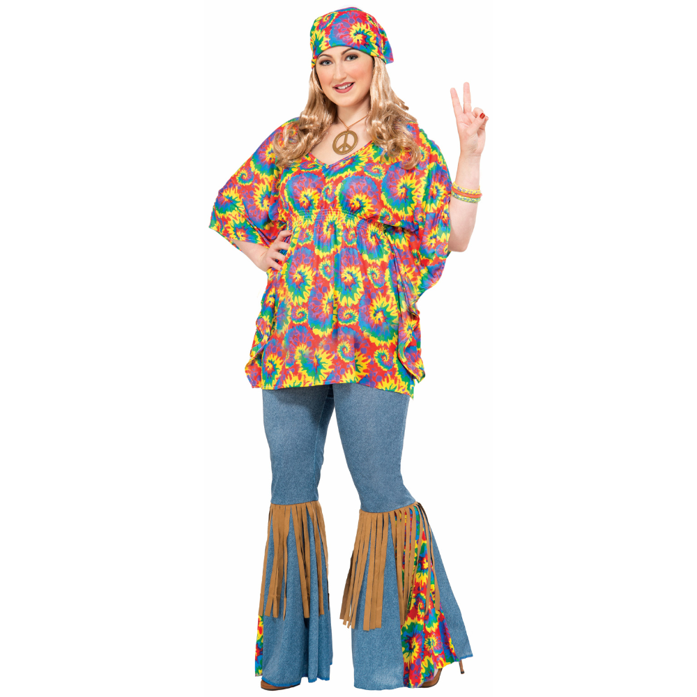 Hippie Chick Adult Costume - Plus