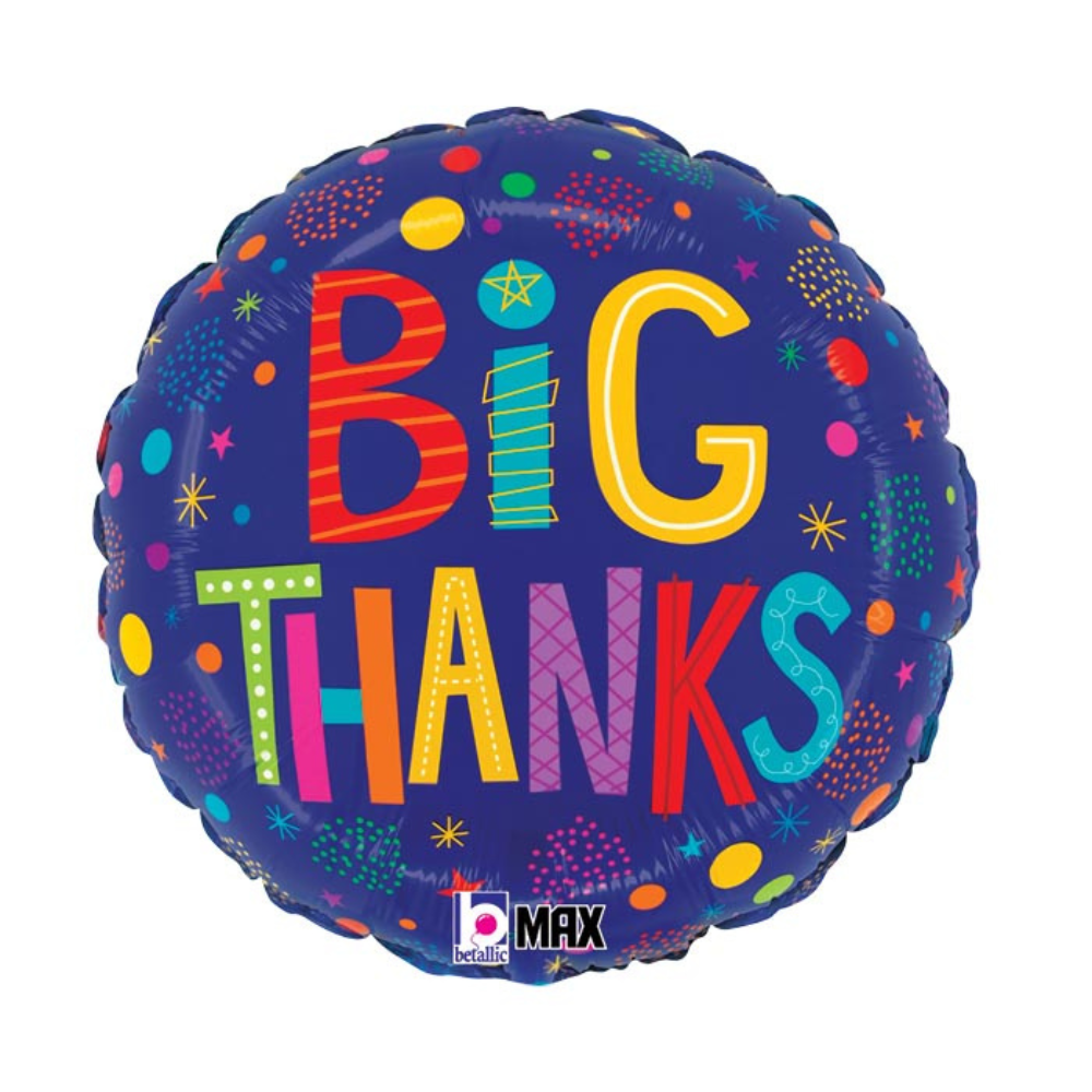 18" PKG BIG THANKS BLUE BALLOON