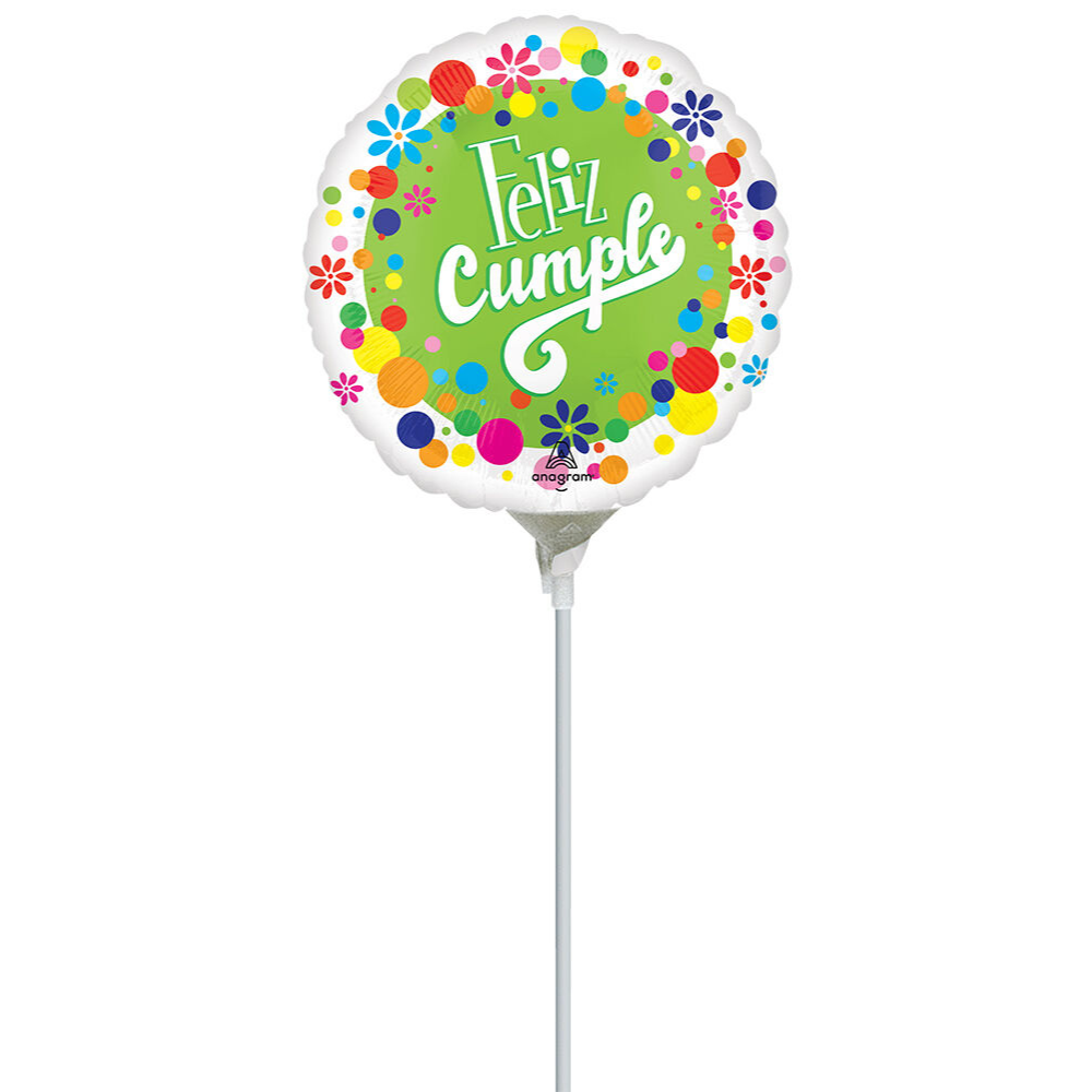 9" Feliz Cumpleaños Puntos