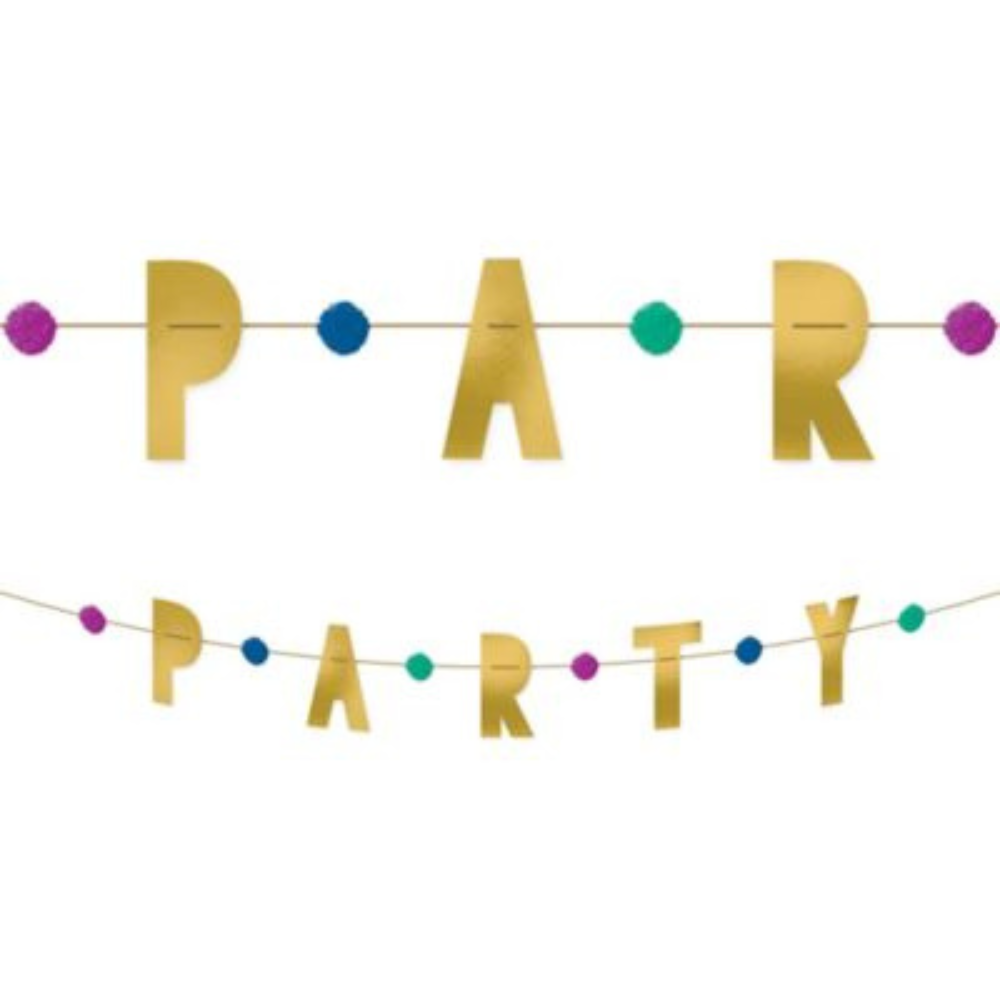 Pom Pom Banner PARTY
