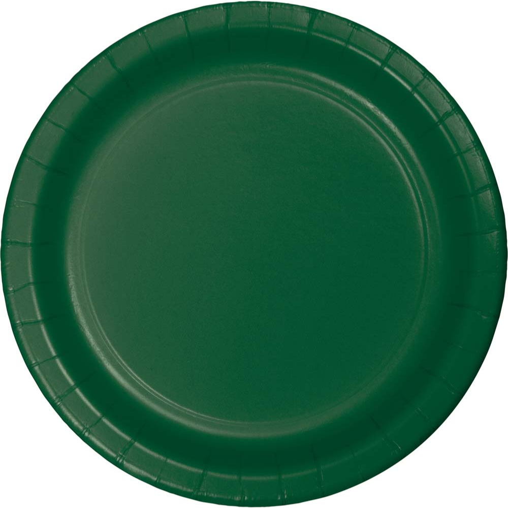 9" Paper Plate- Hunter Green
