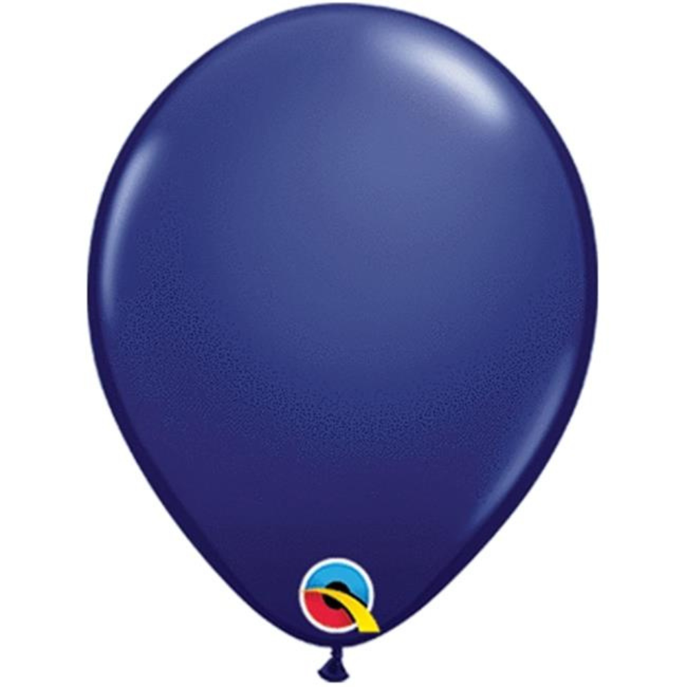 5" Latex Balloons 100ct -Qualatex Navy Blue Latex Balloons