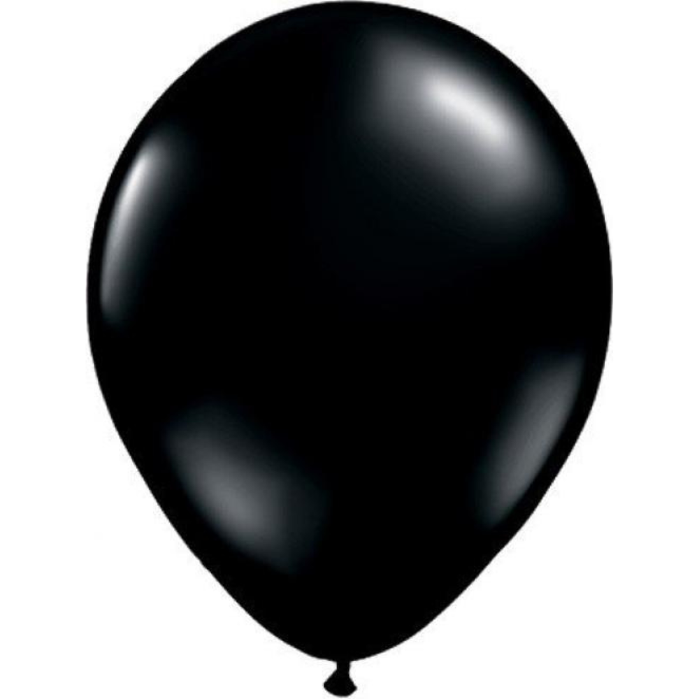 5" Latex Balloons 100ct -Qualatex 5 Pearl Onyx Black Latex