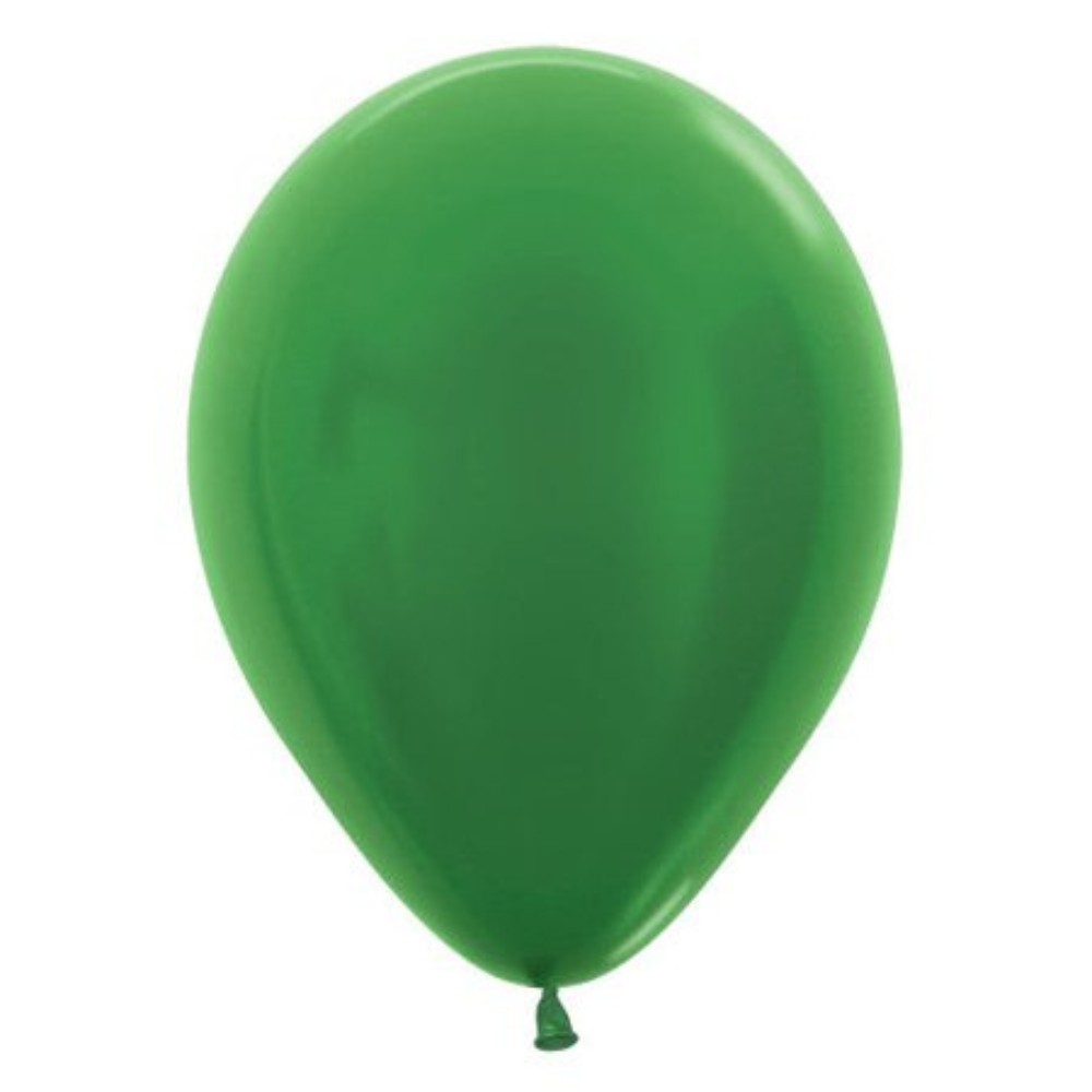 11 Inch Sempertex Metallic Green  Latex Balloons (100 Pack) - Party Supplies Decorations