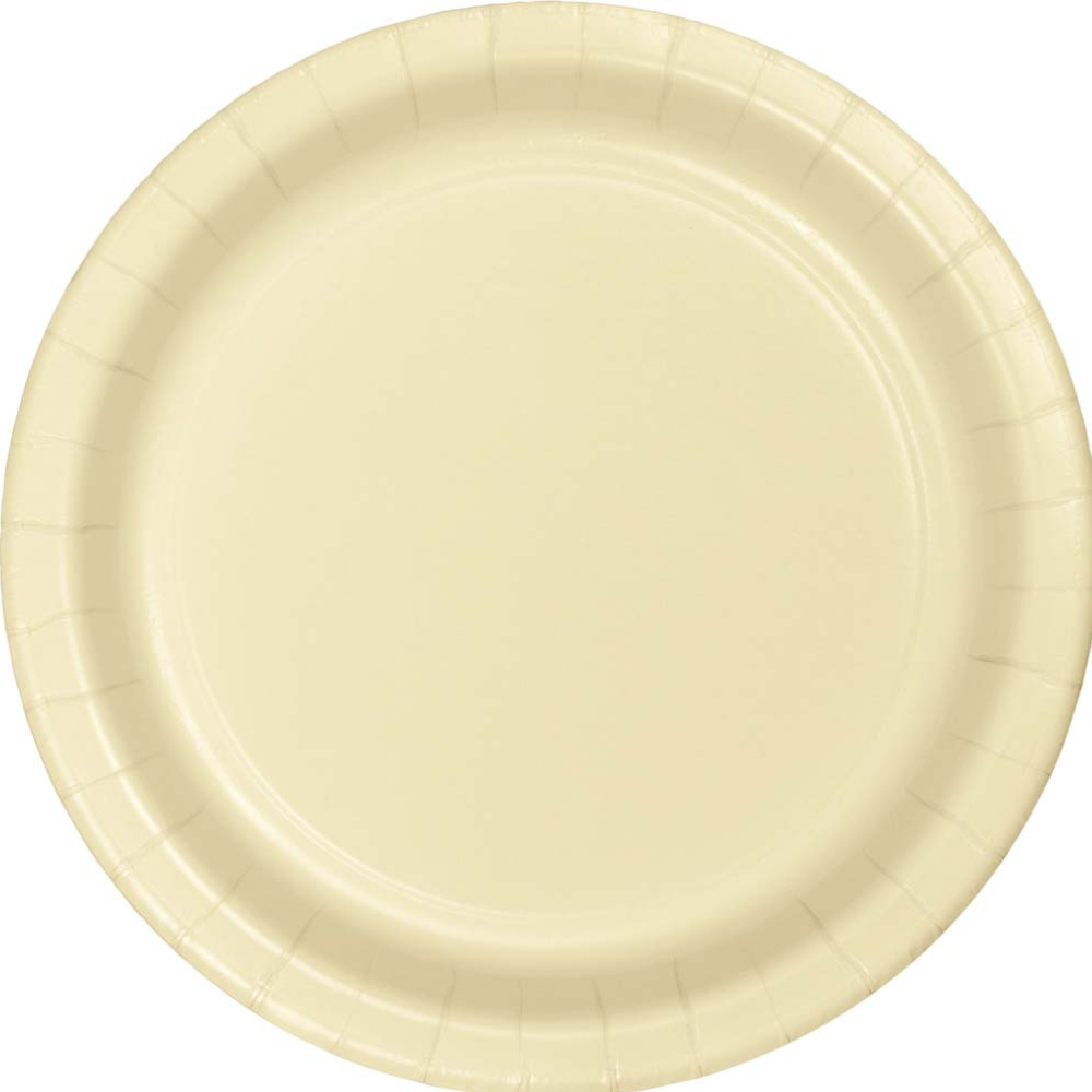 9" Paper Plate- Ivory