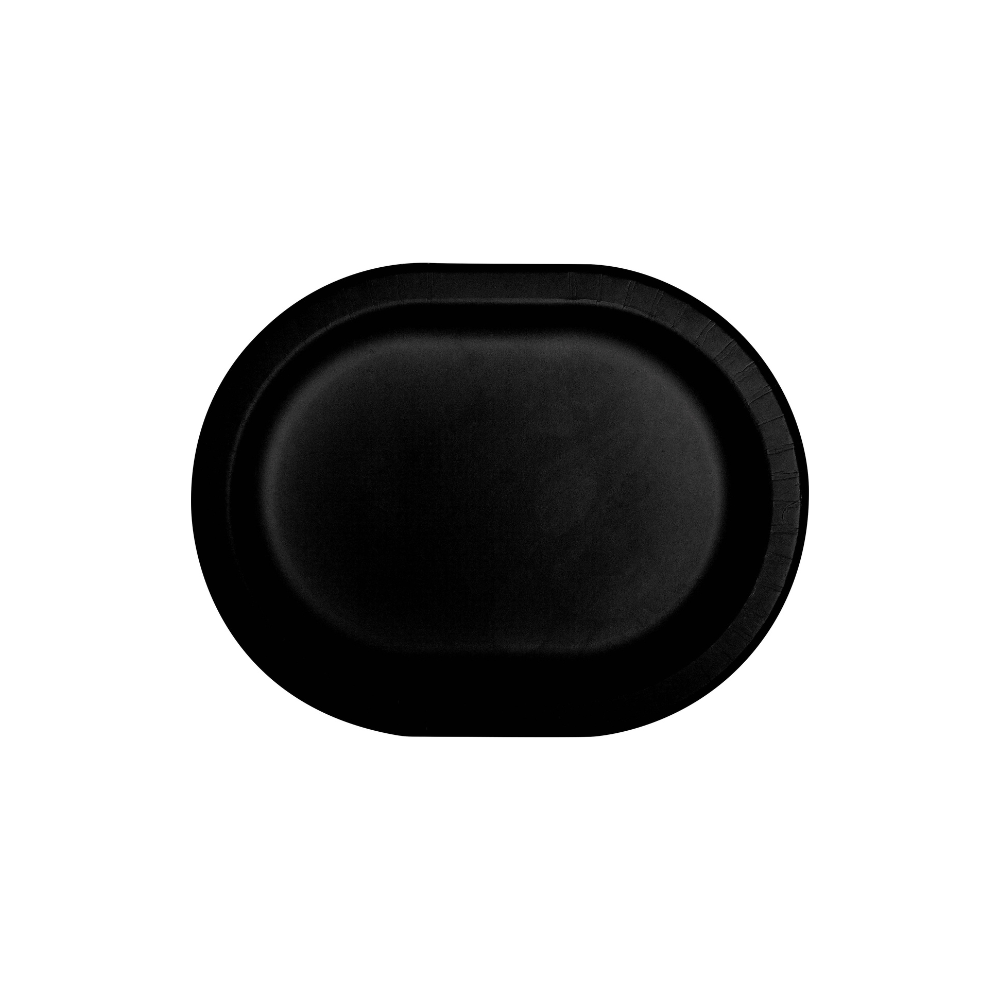 Black Velvet Sturdy Style Oval Paper Plates