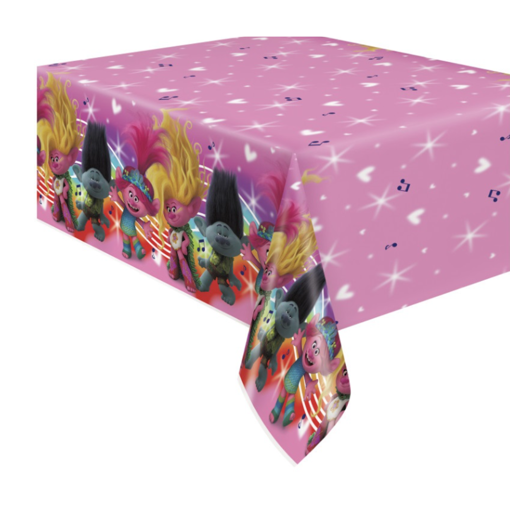 Trolls Rectangular Plastic Table Cover  54" x 84"