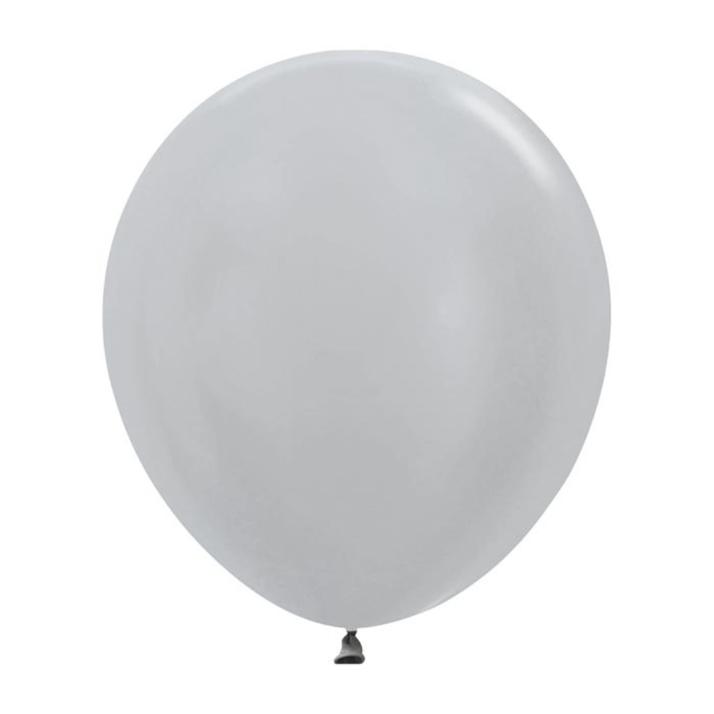 Pearl Silver Latex Balloon 25ct, 18" 
