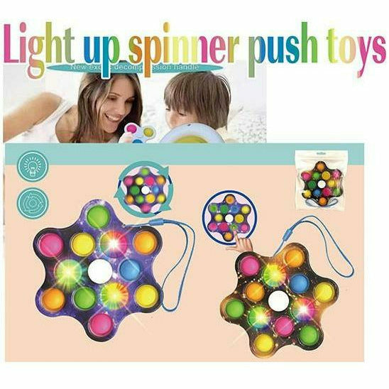 Light Up Spinner Push Toys - Ultimate Party Super Stores