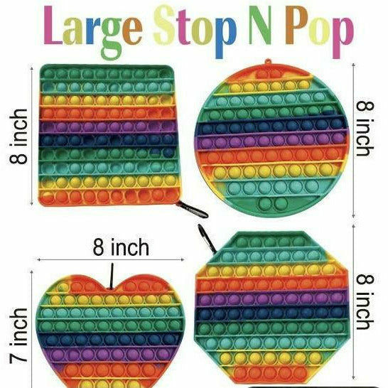 Puka Creations TOYS Large Rainbow Colored Stop N Pop