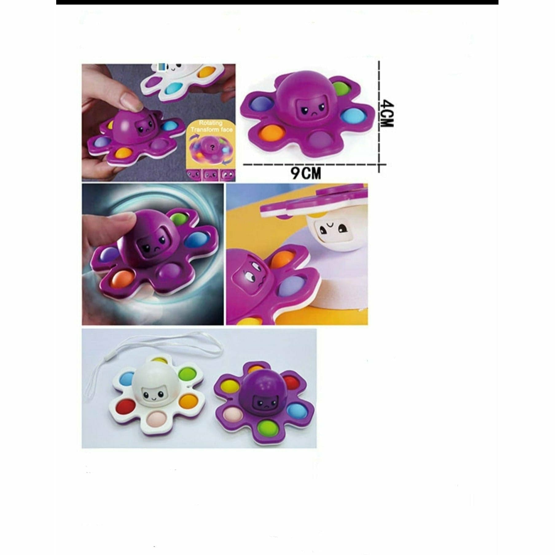 Puka Creations TOYS Octopus Bubble Fun Top