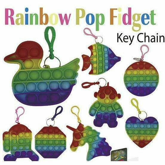 Puka Creations TOYS Rainbow Pop Fidget Key Chain