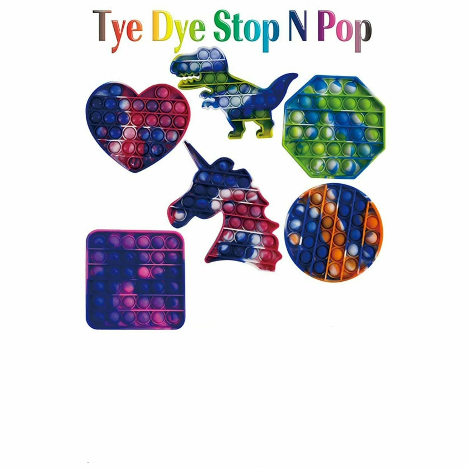 Puka Creations TOYS Tye Dye Stop N Pop