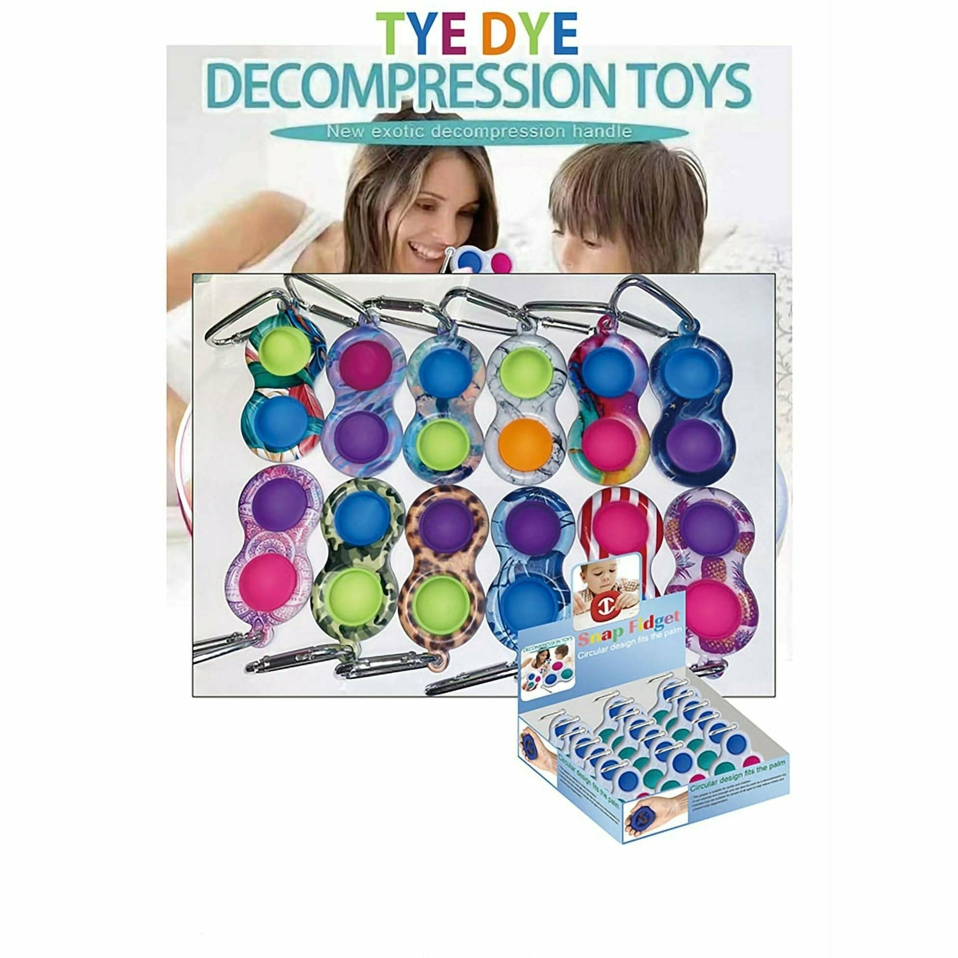 Puka Creations Tye Dye Decompression Toys