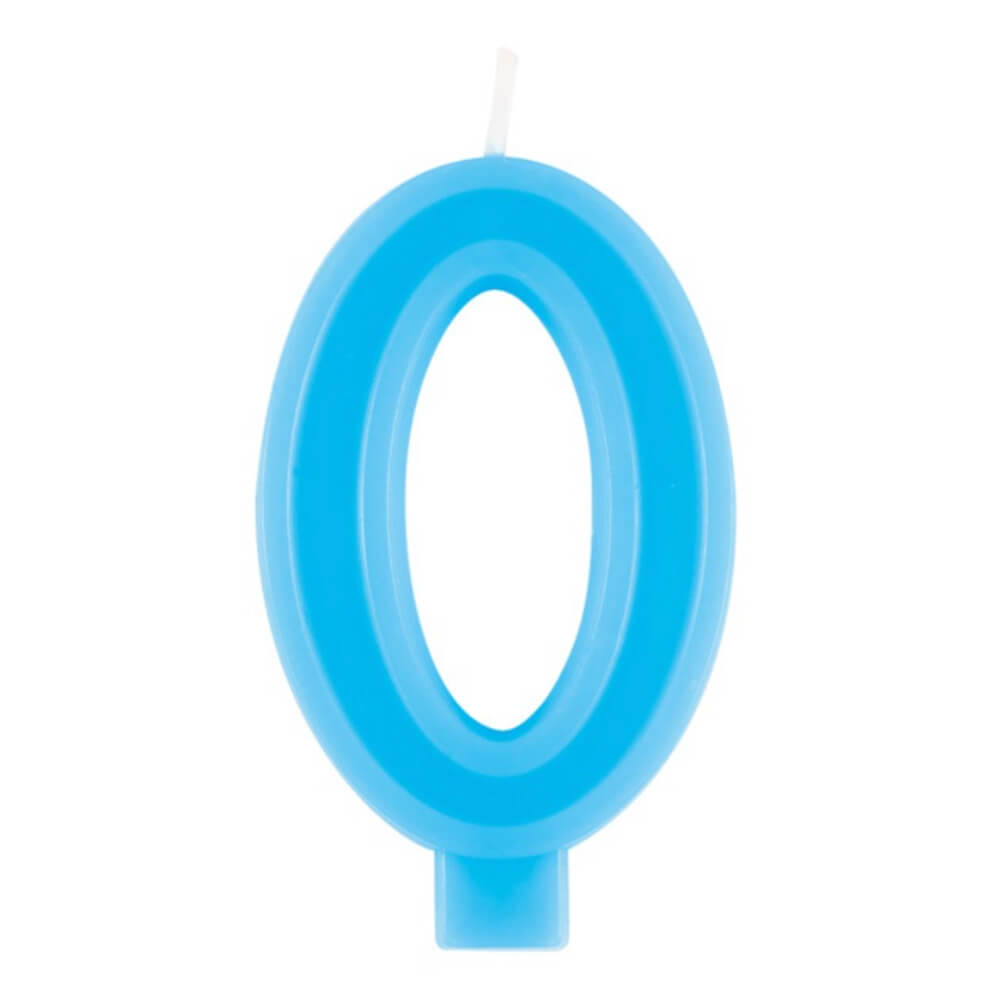 Raised Border Number Birthday Candle