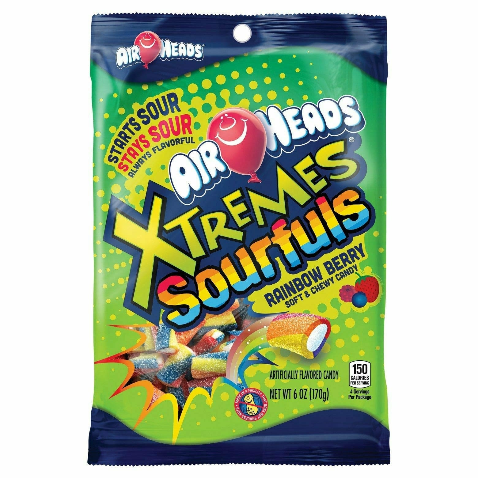 Redstone Foods Inc CANDY Airheads Xtremes Bites Sourfuls - Rainbow Berry