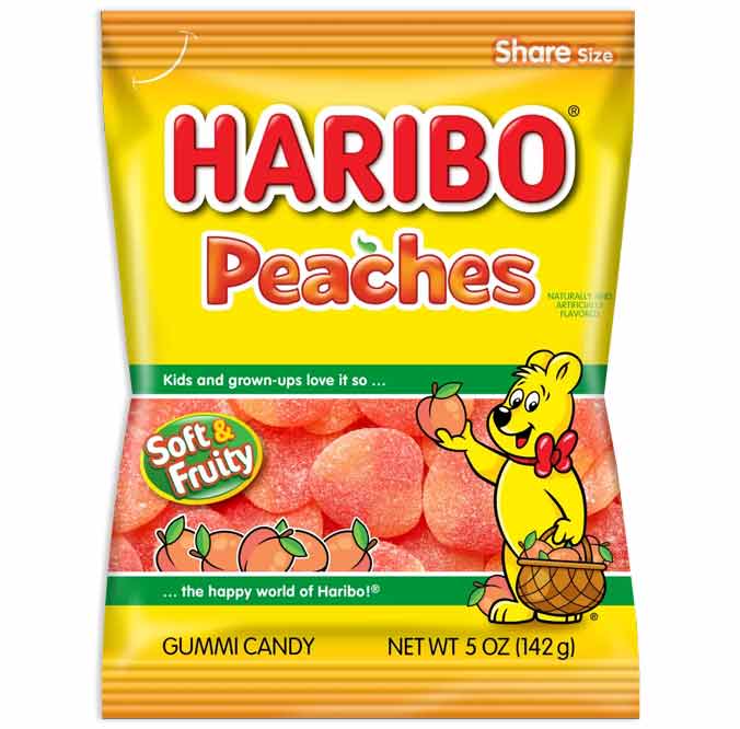 Redstone Foods Inc CANDY HARIBO PEG BAG - PEACHES