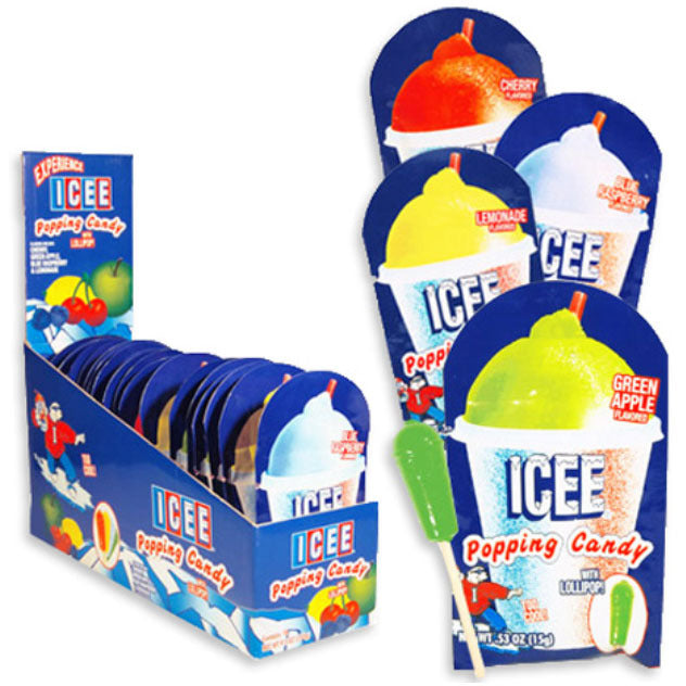 Redstone Foods Inc CANDY ICEE POPPING CANDY LOLLIPOP - ASSORTED FLAVORS