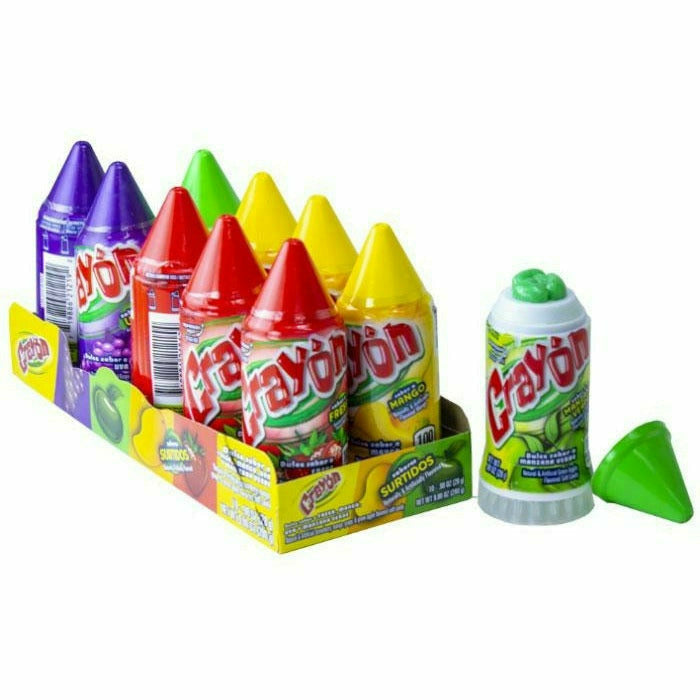 Redstone Foods Inc CANDY Manzana Verde (Green Apple) CRAYONS - FLAVORED SOFT CANDY - SOLD INDIVIDUALLY
