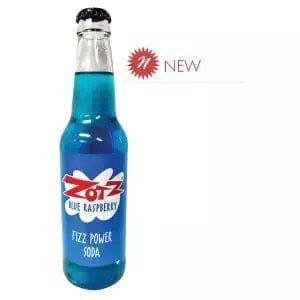Redstone Foods Inc CANDY ROCKET FIZZ ZOTZ BLUE RASPBERRY FIZZ POWER SODA 12 OZ