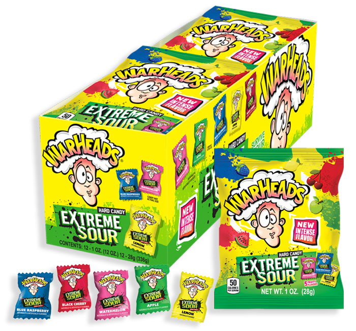 Redstone Foods Inc CANDY WARHEADS BAG - EXTREME SOUR HARD CANDY