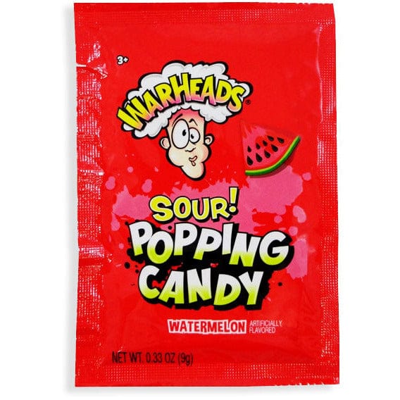 Redstone Foods Inc CANDY WARHEADS POPPING CANDY POUCH IN DISPLAY - SOUR WATERMELON