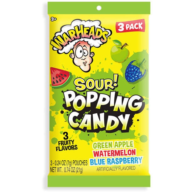 Redstone Foods Inc CANDY WARHEADS SOUR POPPING CANDY 3PK IN DISPLAY